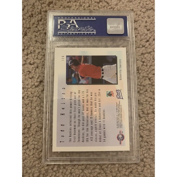 1995 Best Todd Helton #126 PSA MINT 9 Graded Baseball Card Tourists - Picture 2 of 2